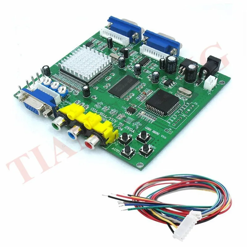 GBS 8220 аркадная игра RGB/CGA/EGA/YUV К VGA HD видео преобразователь адаптер плата двойной