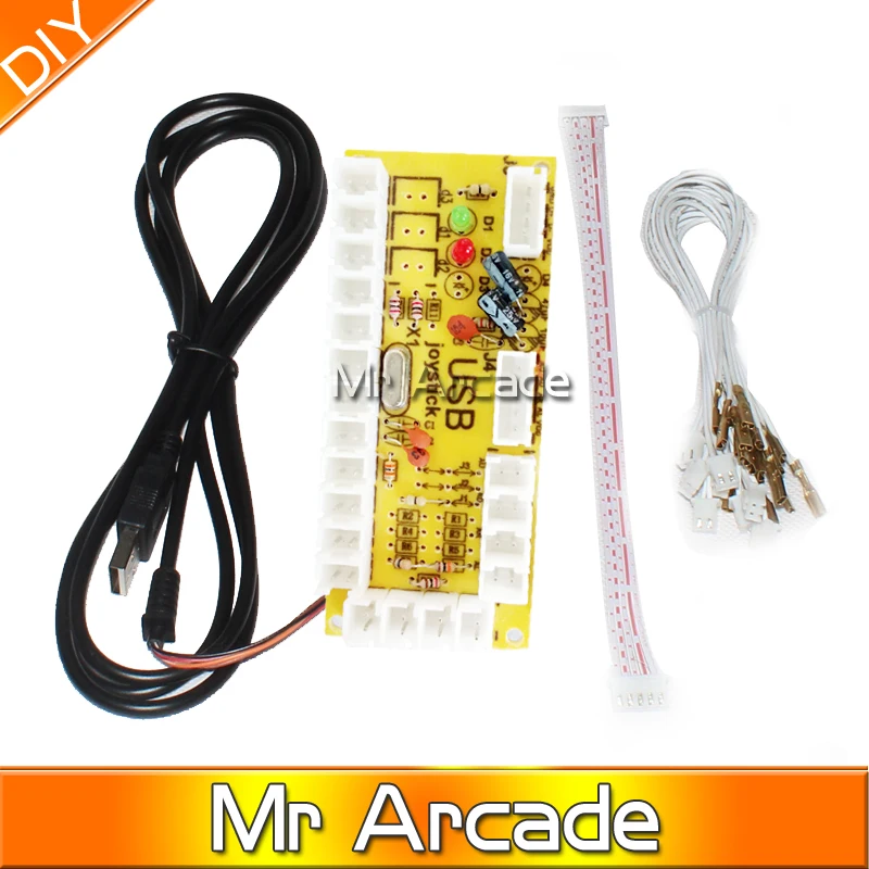 USB энкодер для ПК с джойстиком панель управления MAME (5 ящиков + кнопки SANWA Type)