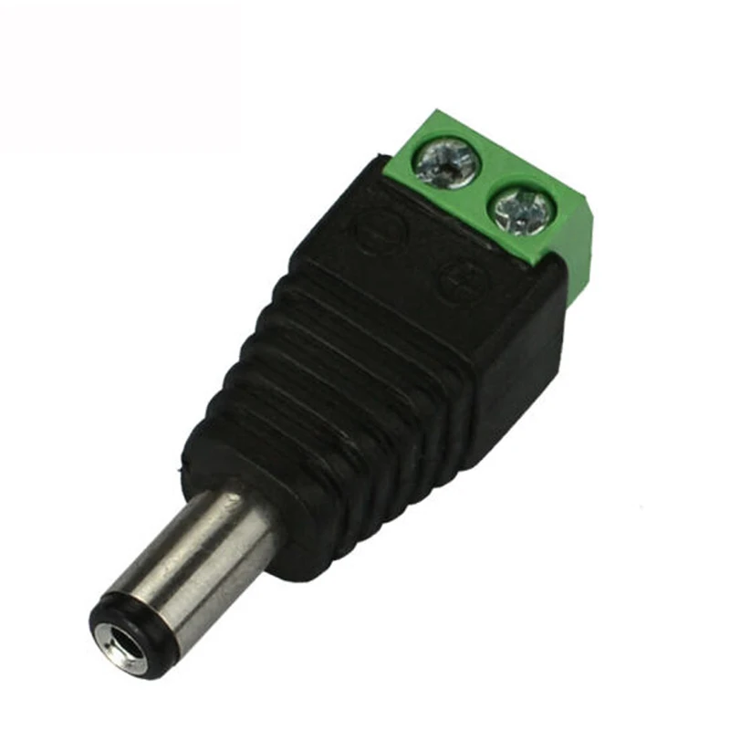 Пластиковый Штекерный и гнездовой разъем постоянного тока MS moto с зеленым светом