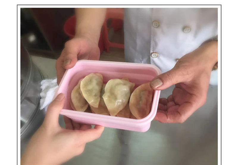 4 шт./компл. силиконовая складная коробка Bento складная переносная коробка для ланча для еды столовая посуда контейнер для продуктов миска для детей и взрослых