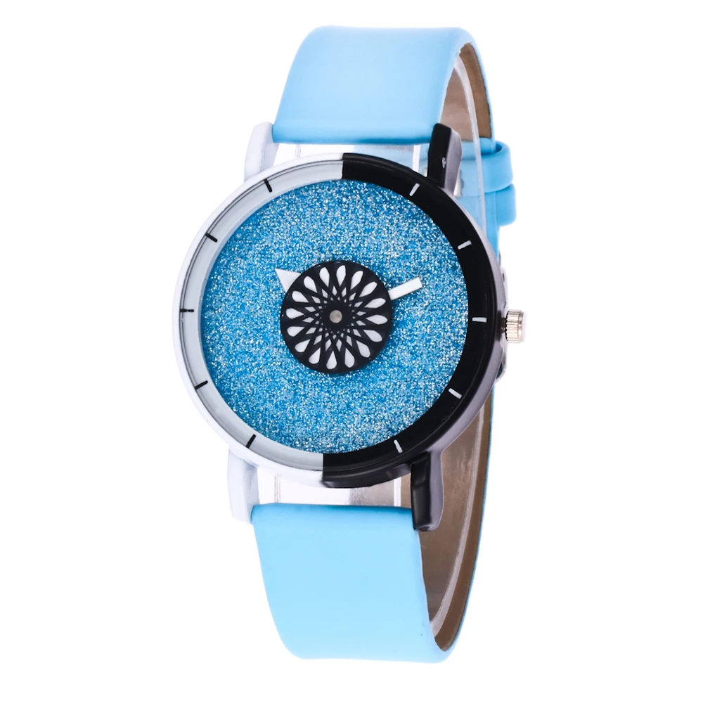 Часы наручные женские кварцевые с кожаным ремешком популярный товар для девушек