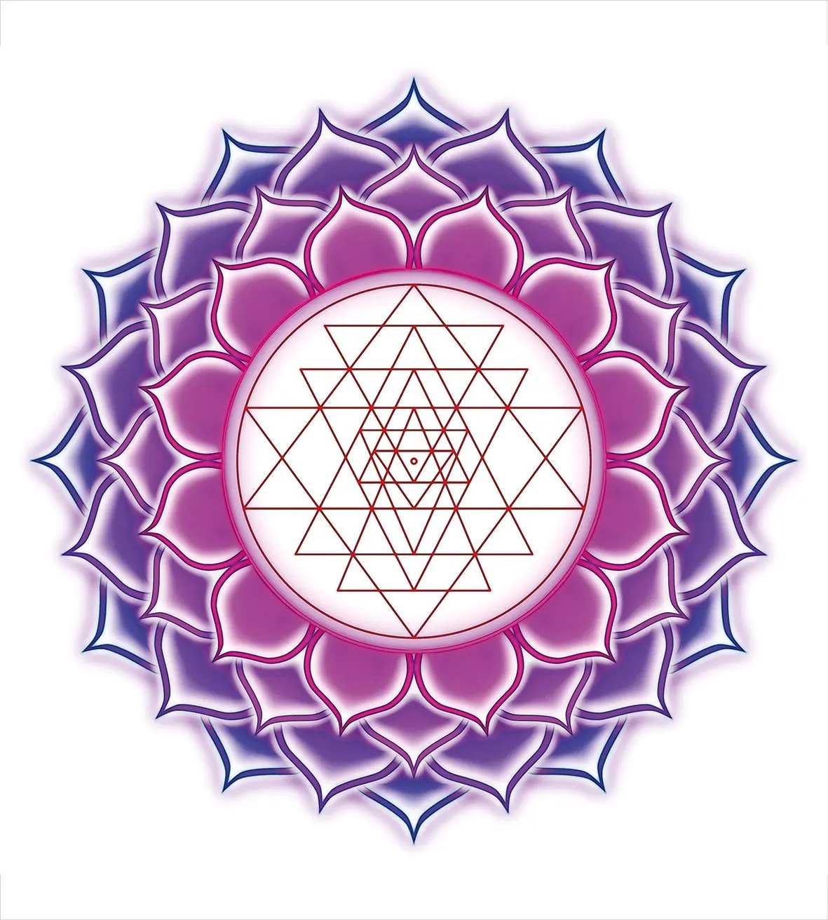 Набор пододеяльников с изображением лотоса Священная Геометрическая Мандала