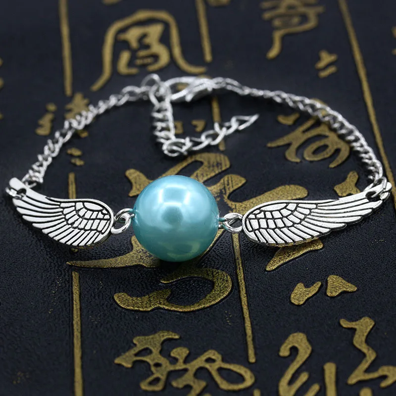 7 цветов имитация жемчуга двойные Подвески Крылья ангела посеребренные тонкая