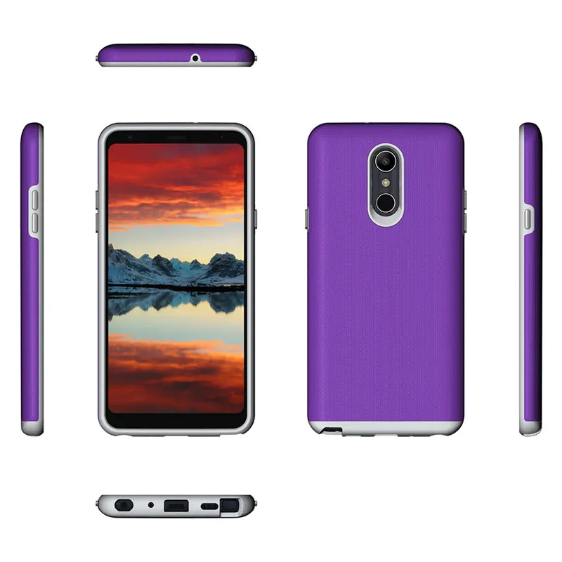 TURATA Shockproof Phone Cases For LG X Power 3 2018/Q Stylo 4 2018 Case PC+TPU Layers Hybrid Protect Anti-Knock Shell |