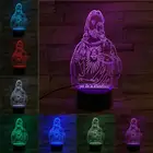 Сенсорная дистанционная 3D оптическая сенсорная лампа Jesus креативная светящаяся новинка для взрослых детей подарки белая черная лава основа