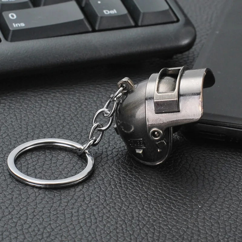 2018 Game Playerunknown's Battlegrounds Key Rings Large Size Opene&ampClosed Forces Helmet Armor Model Chain Keychain | Украшения и