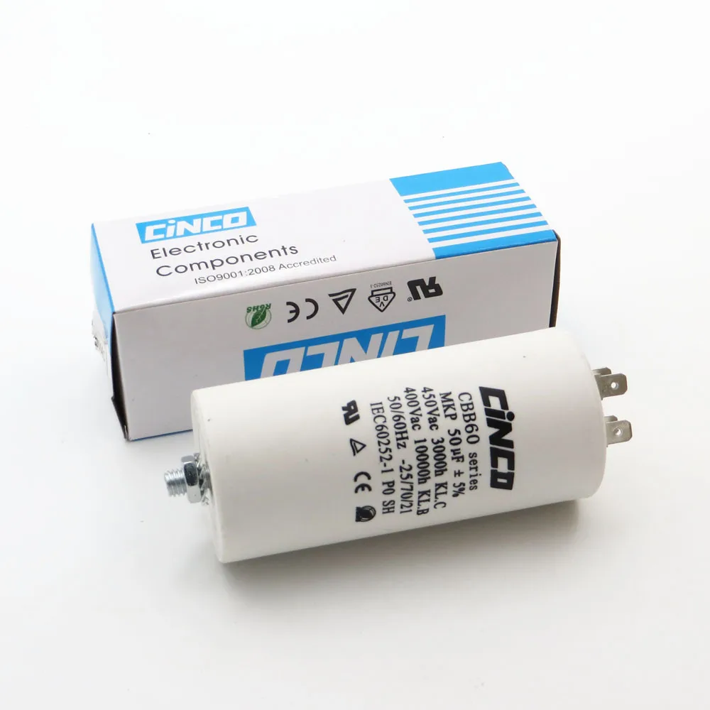 50UF SH DB Polypropylene Film Ac Water Pump 50 uF 400 450V CBB60 Motor Run Capacitors electrical engine mf mfd mkf Vac Volt | Электроника