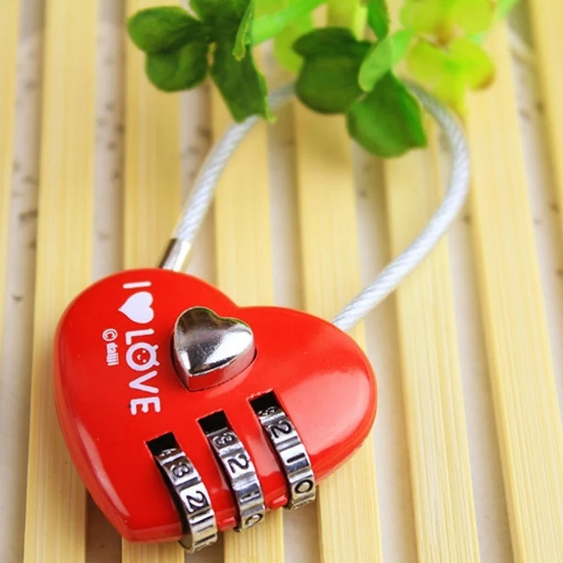 Дорожные сумки блокировка паролем три цифровых замка мини замок любовь сердце