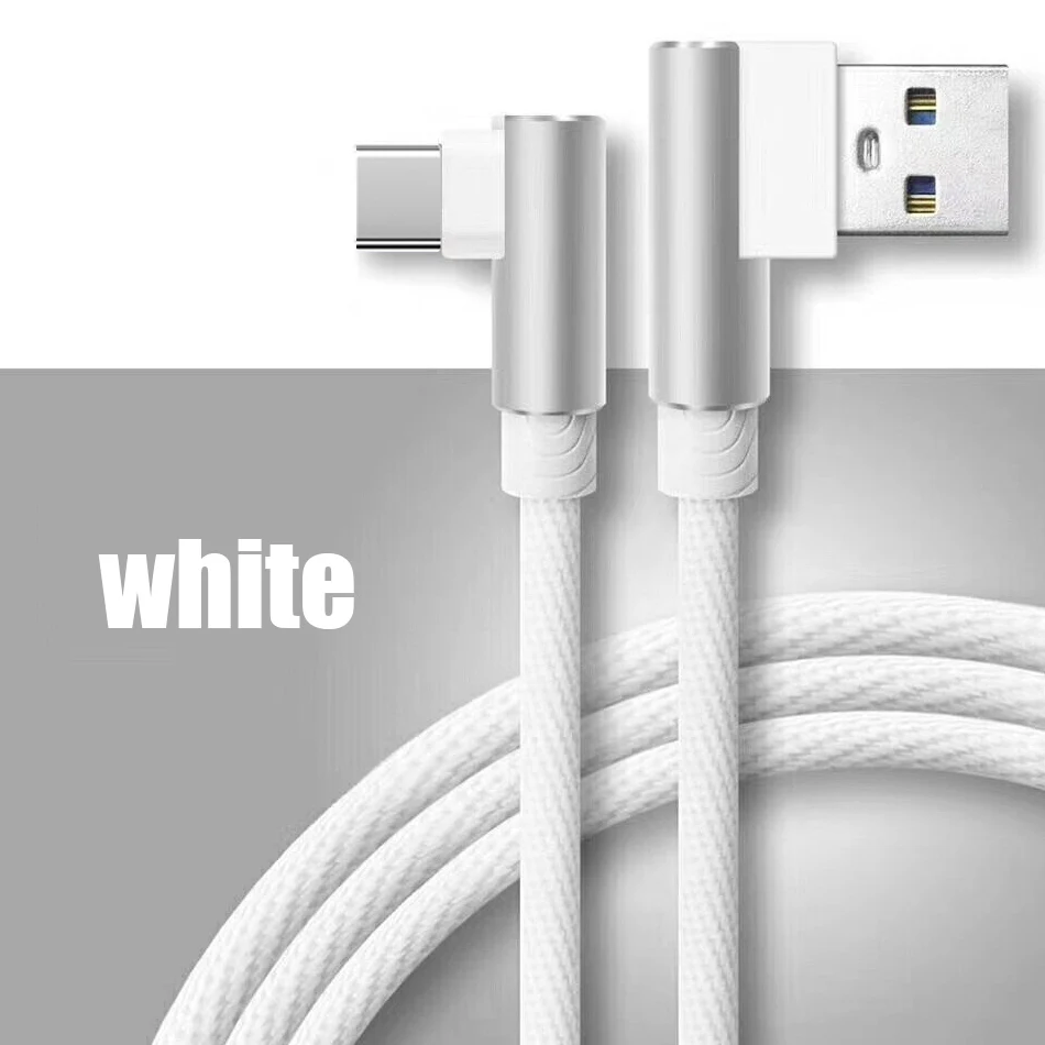 Кабель usb type-C для быстрой зарядки 3 А для huawei, кабель USB C для зарядки и синхронизации данных для samsung Xiaomi, 1 м, 2 м, 3 м, кабель для зарядки телефона - Цвет: White