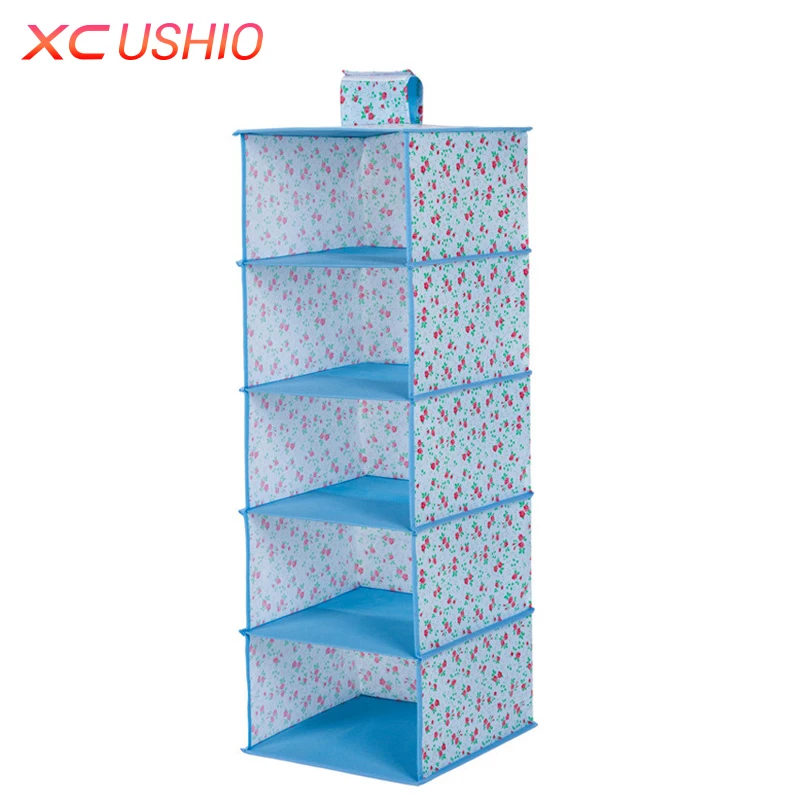 Multilayer Wardrobe Hanging Storage Bag Moistureproof Clothes Toys Organizer Magic Tape Closet Container Box|box fruit|box ribbonbox fan |