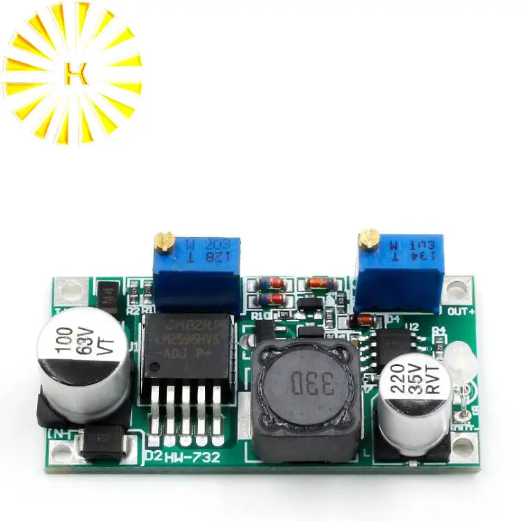 Новый Регулируемый Модуль питания LM2596HV DC-DC Step Down CC-CV 1 25-30V 15W Connector - купить по