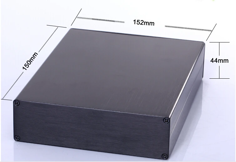 

Aluminum Enclosure Project Power Shell Box 152(5.98")x44(1.73")x150(5.9")mm Diy Black New Wholesale