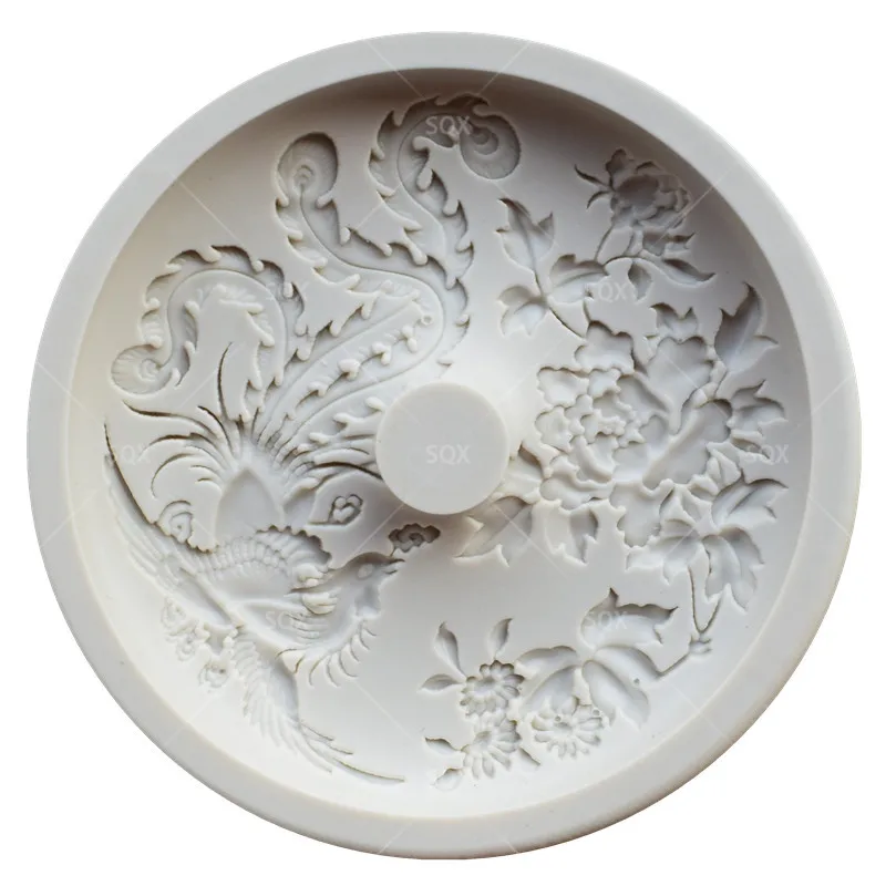 3D Феникс Форма для пончиков Fondant (сахарная) торта Формы выпечки Моул силикона