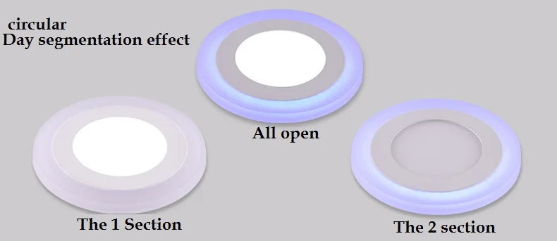 Ультратонкая светодиодная двухцветная лампа/круглая квадратная Встроенная
