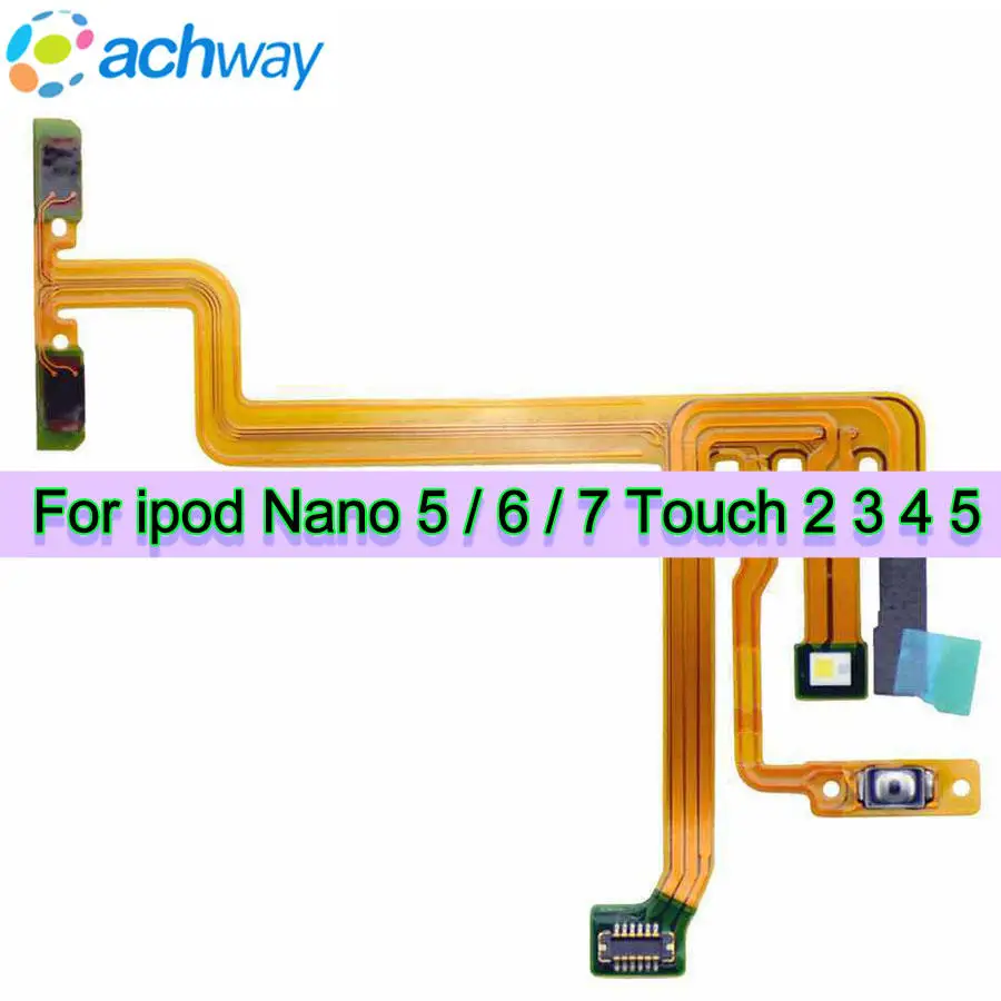 Протестирован для iPod Classic 5th 6th 7thGenThin кнопка регулировки громкости источник энергии Переключатель гибкий аудио-кабель для iPod Touch 3 4 5 6