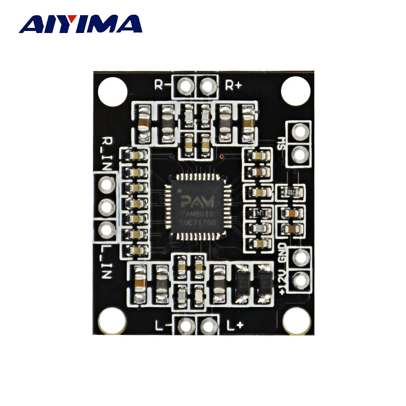 Фото AIYIMA Amplifiers Audio Board PAM8610 12V 2x15W Dual Channel Stereo Class D Digital Amplifier Modulo Board|amplifier audio|digital amplifierclass d