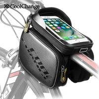 2018 coolchange 6 2 inch waterproof mountain road cycling bag touch screen bike bag front frame top cell phone cycling bag
