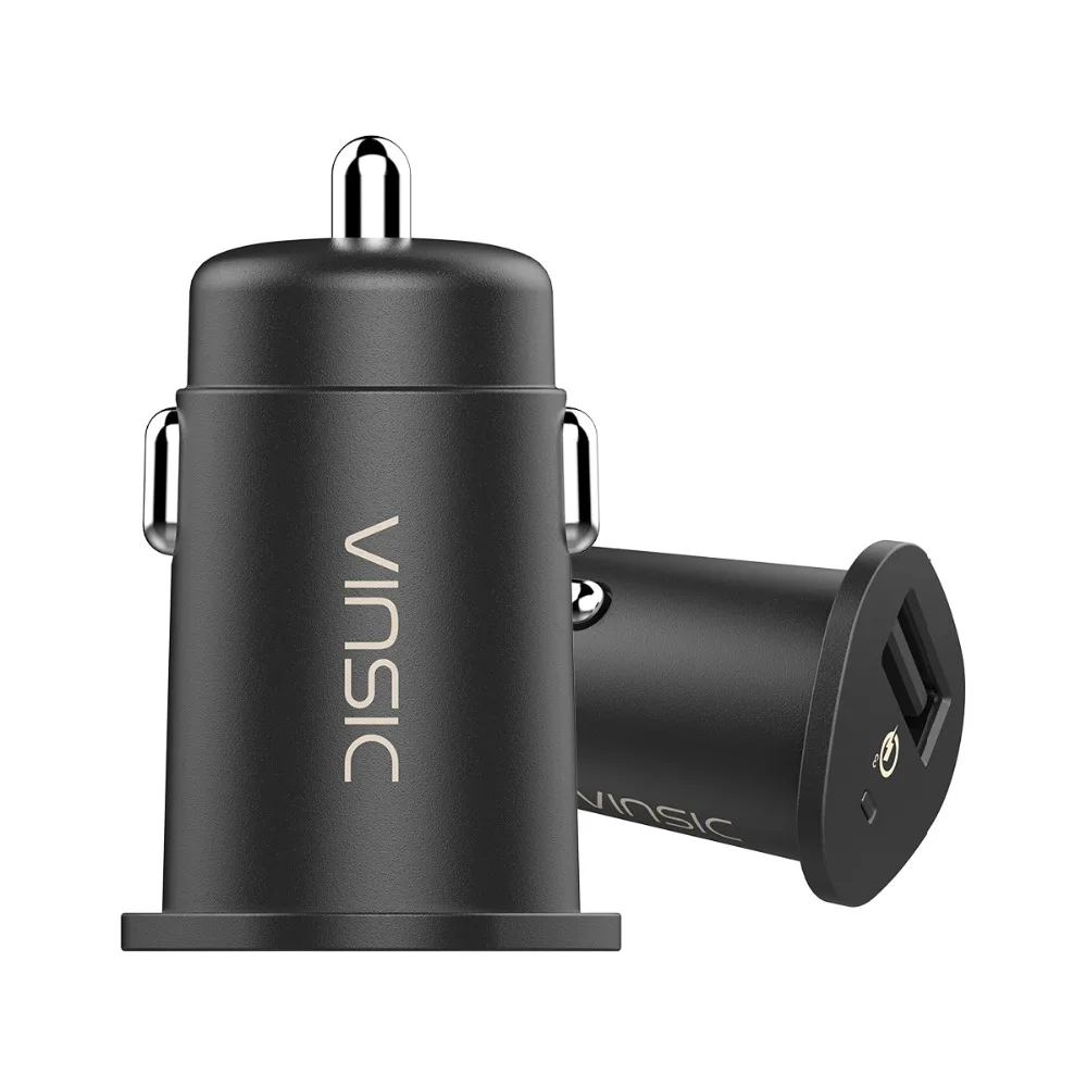 Vinsic 18 Вт Быстрая зарядка 3 0 Мини Автомобильное зарядное устройство USB мобильный