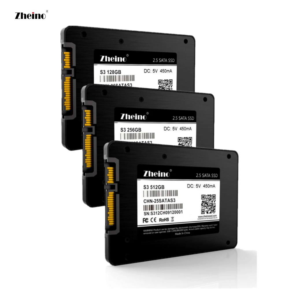 Zheino SSD SATA3 128 ГБ 256 512 1 ТБ 2TBHard компьютеров, высокая скорость TLC NAND флэш-накопитель 7 мм Внутренний твердотельный накопитель Жесткий диск для портативных ПК