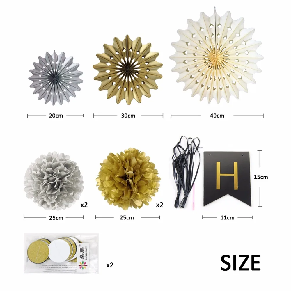 10 шт. бумажные вентиляторы для украшения вечеринок цветы ОРИГАМИ БУМАЖНЫЙ