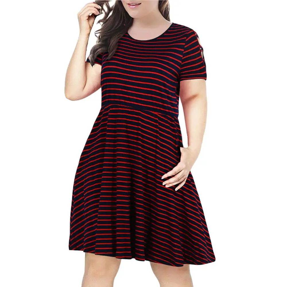 2019 женское летнее платье sommerkleid плюс Размеры с О образным вырезом Детская