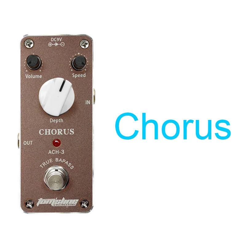 Tomsline Гитары эффект мини педали один эффекты тюнер хора Overdrive Booster Fuzz d.i эхо реверберации Wah равных сжатия педаль - Цвет: ACH-3 Chorus