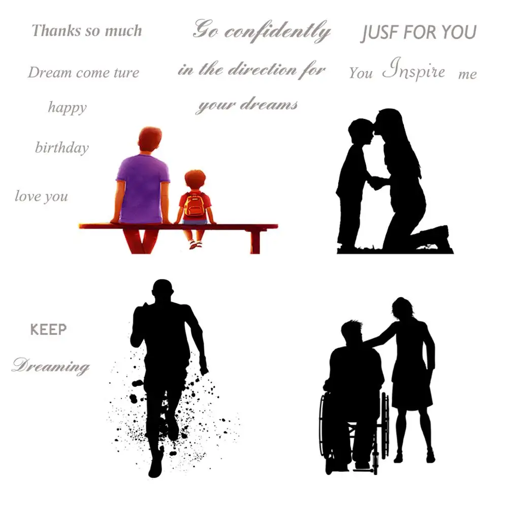 

AZSG Growing up Children Clear Stamps For DIY Scrapbooking Decorative Card making Craft Fun Decoration Supplies 10x15cm