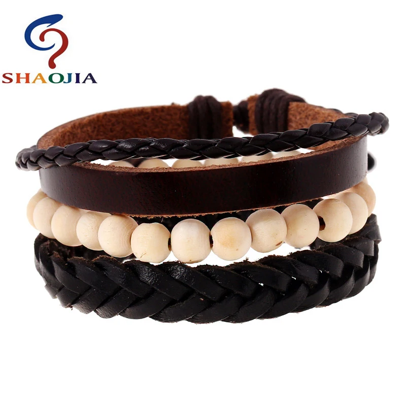 Японский регги красный желтый зеленый вязаный кожаный браслет браслеты Будды