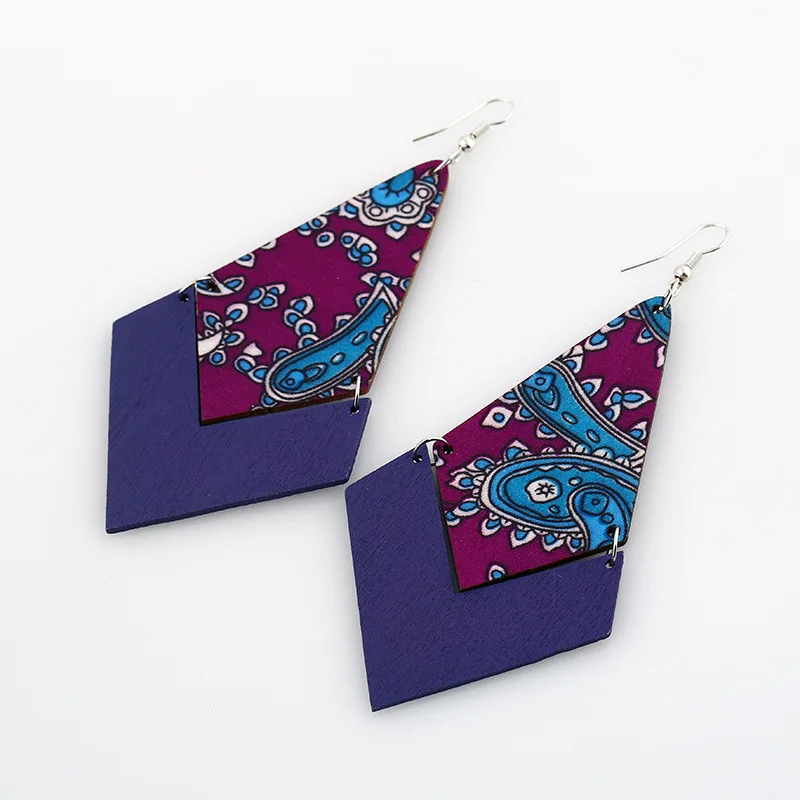 Женские серьги подвески в этническом стиле Find Me винтажные деревянные богемные