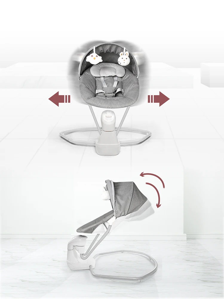 Модный Детский Электрический кресло качалка Bouncer музыкальные качели с вилкой