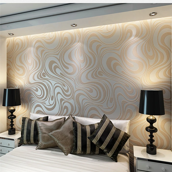 

3 D wallpaper living room bedroom wallpaper roll Sprinkle gold, foaming Non-woven wallpaper background wall