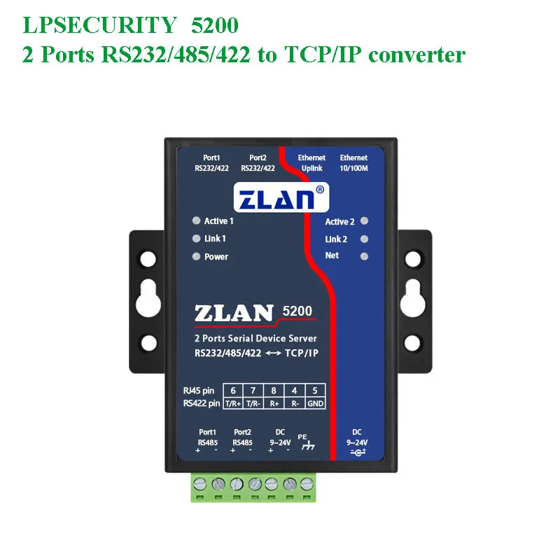 2 Последовательный порт в Ethernet конвертер/RS232/RS485/RS422 TCP/IP поддержка расширения