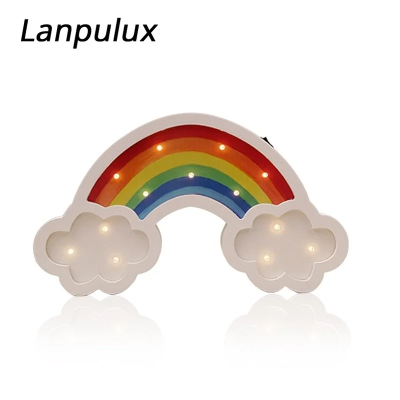 Lanpulux красочный Радужный Ночной светильник притягательные настенные