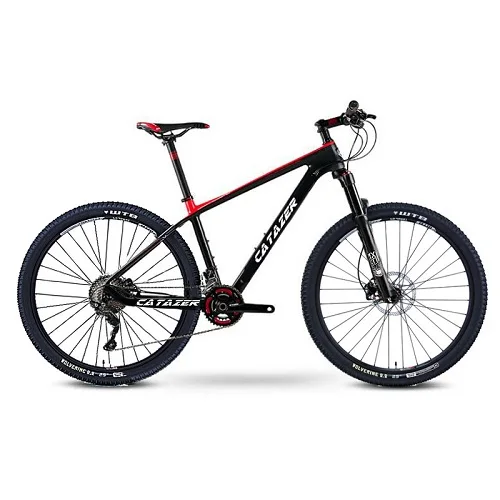 black red CATAZER карбоновый горный велосипед 26er Дисковый Тормоз MTB рама велосипеда 22 скорости цикла с SHIMAN0 M8000 группа набор - Цвет: black red