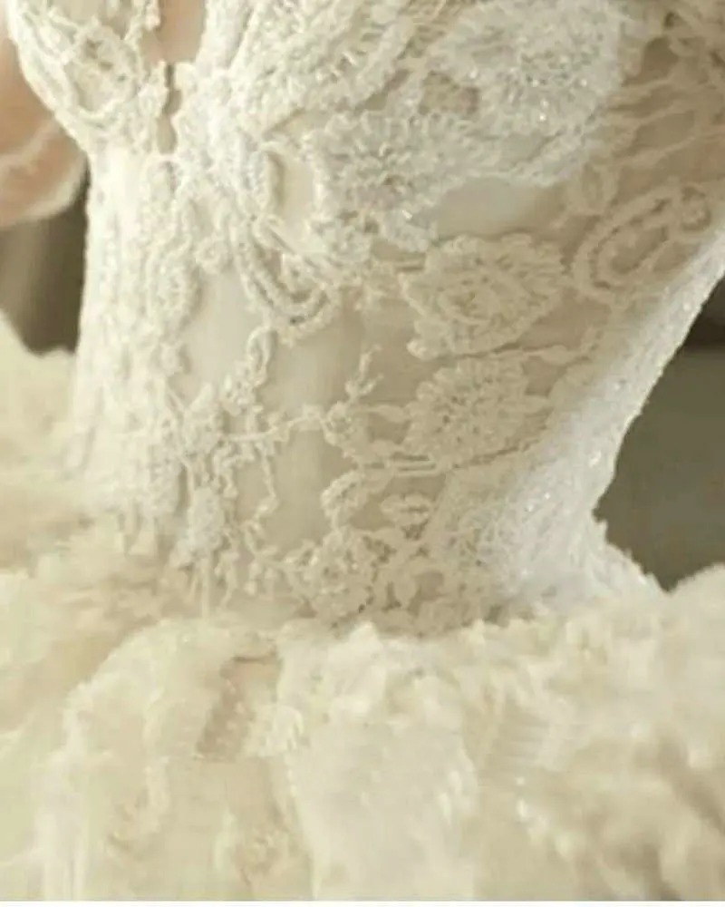 

luxury Lace Ball Gown wedding dresses royal train Vestidos De Novia 2020 Muslim Wedding gown Long Sleeves bridal dresses