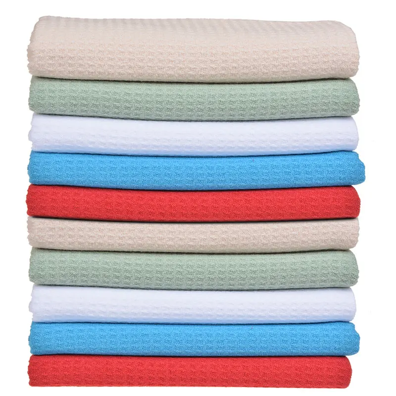 assorted color SINLAND полотенца из микрофибры для сушки посуды, вафельные полотенца для кухни, тряпки для мытья посуды, ультравпитывающая Ткань 16 дюймов X 24 дюймов, 10 упаковок белого цвета - Цвет: assorted color
