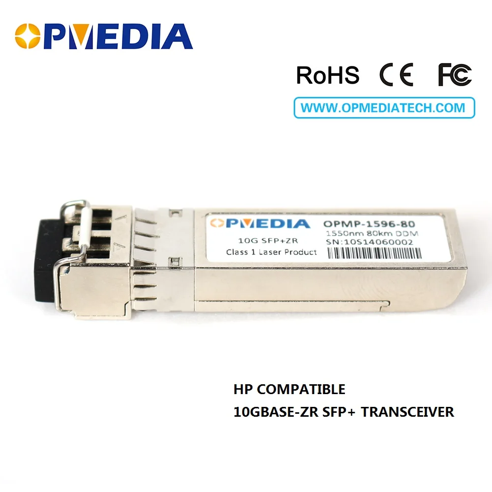 

Низкая цена! HP совместим с 10G 1550 нм 80km SFP + оптический модуль, 10GBASE SFP + трансивер с двойным LC разъемом и функцией DDM