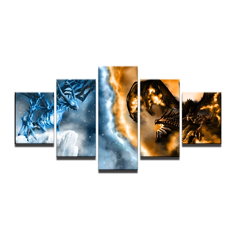 Wall Art Холст Картины mail Настенные Панно Для Гостиной Home Decor 5 Шт. Анимированные