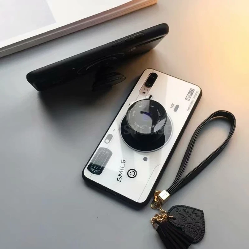 SYCASE стильная ретро камера стеклянная оболочка для huawei mate 20 Lite mate 20 Pro mate 10Pro чехол все включено противоударный чехол для женщин