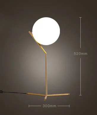 Nordic Ball Glass Table Lamp Bedroom Bedside Fashion Creative Desk Lampromantic fashion bedroom bedside | Лампы и освещение