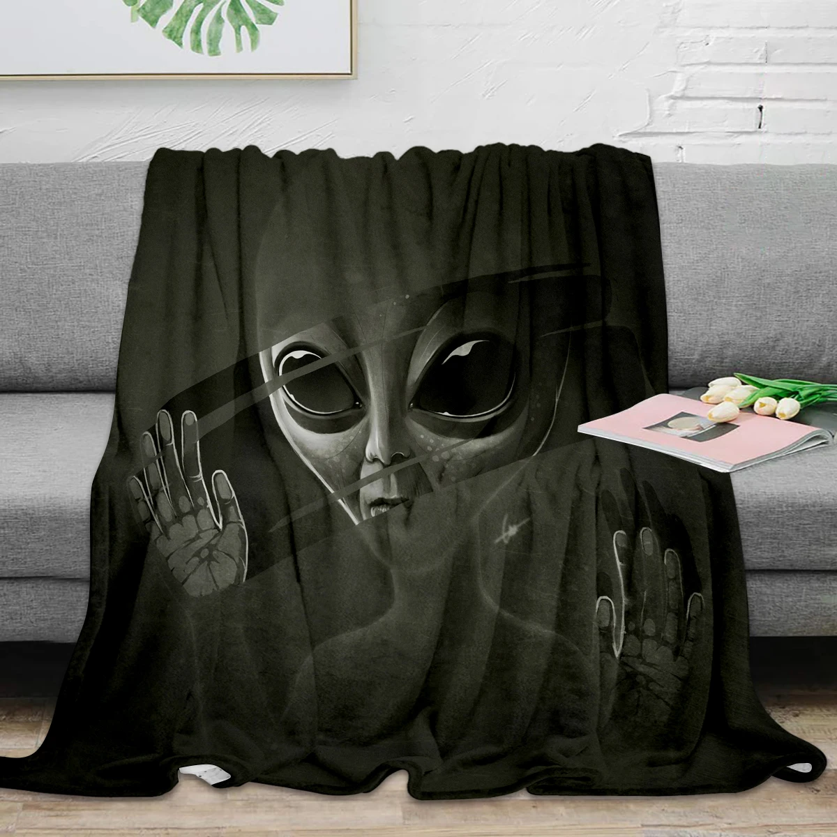 

Плед Alien, мягкое теплое одеяло из микрофибры, фланелевое одеяло для спальни