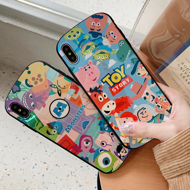 Чехол для iphone XS max Toy story Shield милый мягкий чехол blue ray Monsters 8plus 8 X XR 6 6s p 7 7P мультяшный |