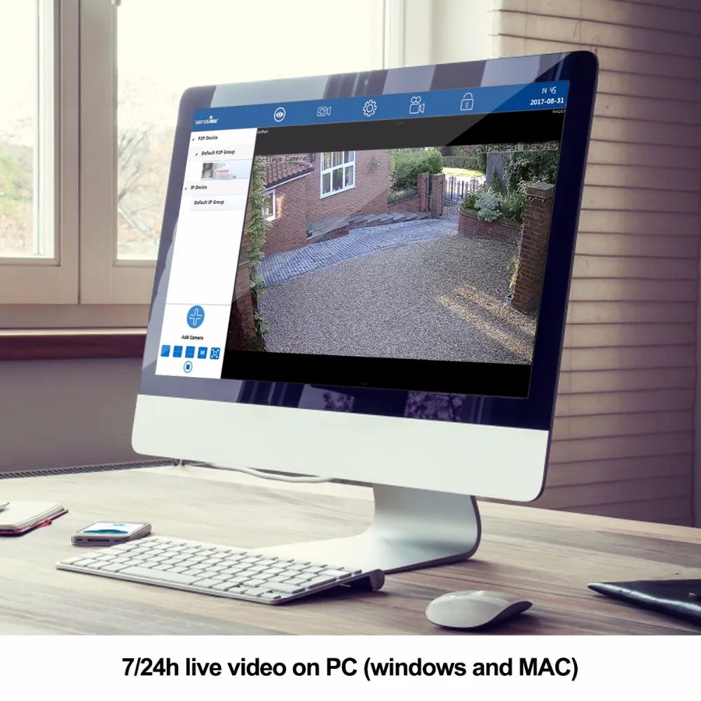 H HD Крытый 1080 P 2.0MP Wi Fi IP Камера P2P Беспроводной охранной сигнализации