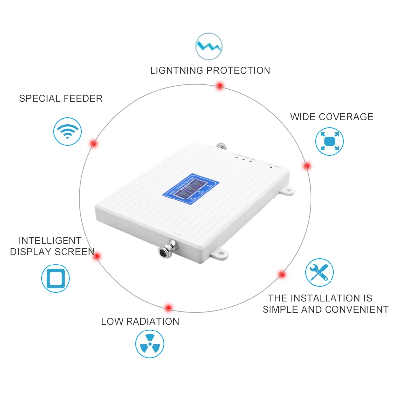 Трехполосный LTE 4G 3G 2G Усилитель сотового сигнала FDD GSM DCS WCDMA UMTS 900 1800 2100 усилитель