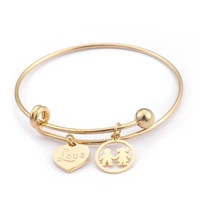 adjustable bangles for women mothers jewelry gold s metal boy and girl diy charm style mothers gift