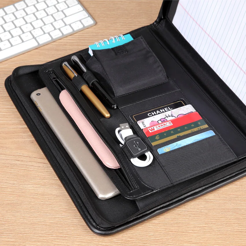 A4 органайзер для файлов папок Сумка документов ipad портфель на Молнии USB петля