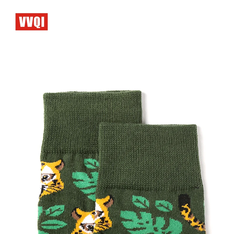 VVQI, ins, 5 пар, Харадзюку, kawaii wonen, носки с рисунками животных, тигра, ежика, Северной Звезды, милые носки, уличная одежда, корейские забавные носки