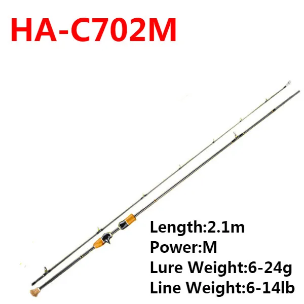 YUANWEI 1,8 m 2,1 m удочка для заброса приманки ML M MH power 2 секции baitcasing Rod Canne A Peche карбоновая удочка для приманки - Цвет: Цвет: желтый