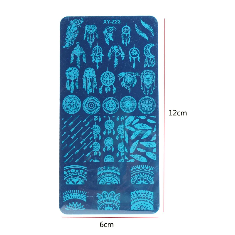 Пластины для стемпинга ногтей 1 шт. с изображением цветов птиц совы шаблоны