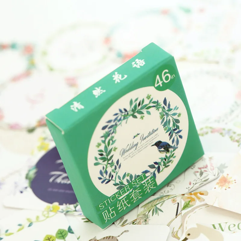 46 шт. яркие весенние цветочные наклейки для дневника|papelaria|papelaria scrapbook |